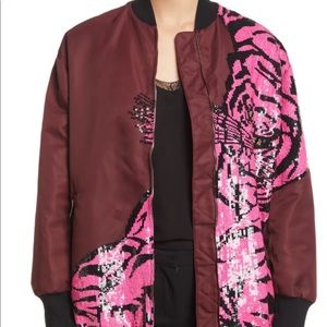Valentino Tiger Sequin Zip Bomber Jacket

Size 40